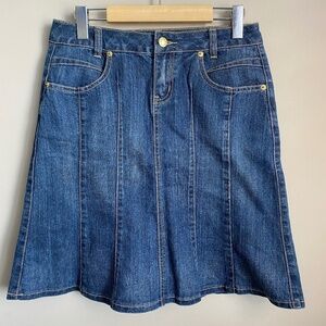 Baccini Women's Denim Mini Jean Skirt Size 4
